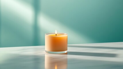 Luxury Candle and Cream Jar Display. Generative AI
