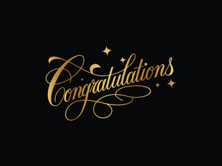 Congratulations text in golden color, Elegant Gold Congratulations Text, Golden Glory Congratulations in Radiant Gold