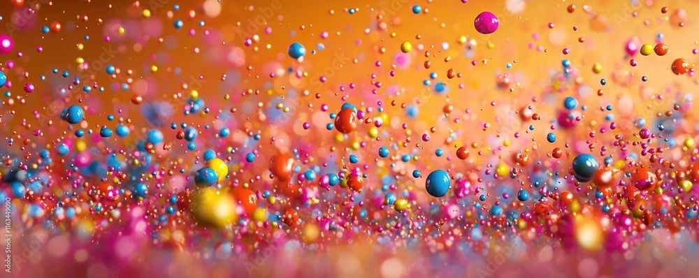 Aufkleber splatter abstract background idea. colorful abstract background with vibrant splashes and particles 