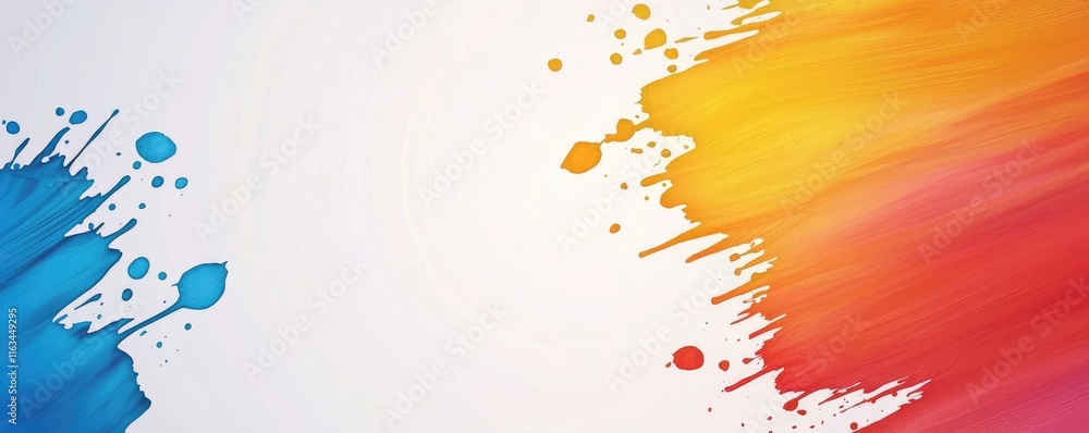 Poster splatter abstract background idea. vibrant paint splashes create a dynamic and colorful background f