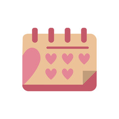 Valentine Advent Calendar Icon showcases a whimsical and heartwarming style, ideal for highlighting romantic countdowns, gift-giving traditions, or seasonal events
