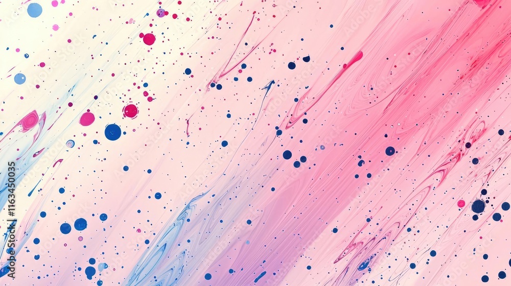 Poster splatter abstract background idea. abstract paint splatter in pink and blue with an artistic blend o