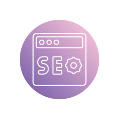 Seo icon isolated on a white background. Vector illustration.