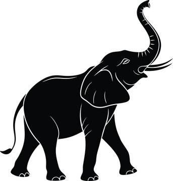 recommend clip art: Elephant silhouette vector illustration, black Elephant vector, Elephant line art vector