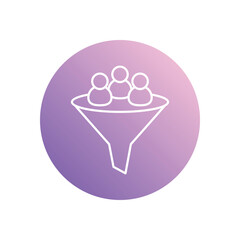 Lead Generation icon isolated on a white background. Vector illustration.