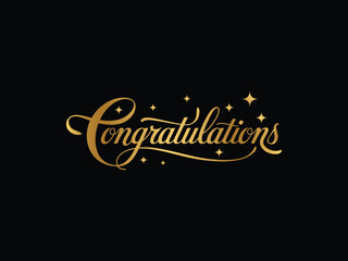 glowing golden congratulations text, metallic gold congratulations words, aesthetic gold congratulations design, gold-embossed congratulations script