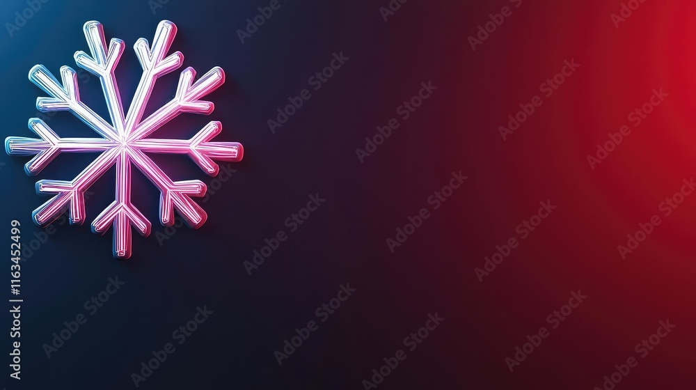 Poster snowflake abstract background concept. a vivid graphic of a snowflake on a contrasting background, p