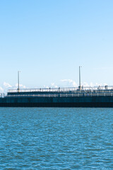 Obraz premium 飯岡港の新堤防