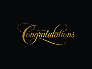 classic gold congratulations title, glowing golden congratulations text, metallic gold congratulations words, aesthetic gold congratulations design