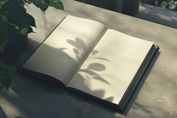 Blank sketchbook mockup hero header