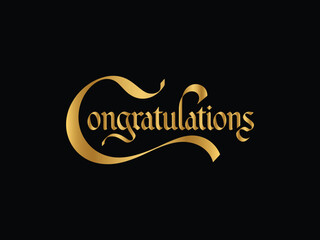 beautiful golden congratulations lettering, outstanding gold congratulations text, professional gold congratulations wording