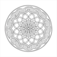 unicorn lined mandala design with white background