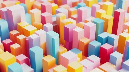 Obraz premium Vibrant Urban Construction in Gigapixel Detail