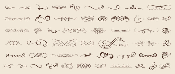 Vector graphic elements for design vector elements. Swirl elements decorative illustration. Classic calligraphy swirls, greeting cards, wedding invitations, royal certificates and graphic design.