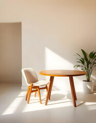 chair and table