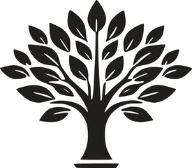 Elegant Tree with Leaves Vector, EPS Template for Stunning Nature Designs