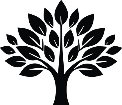 Elegant Tree with Leaves Vector, EPS Template for Stunning Nature Designs