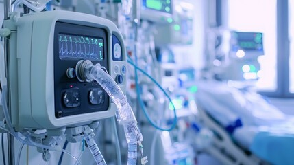 Medical Ventilator in Critical Care Room