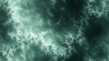 Fototapeta premium Abstract fractal patterns in green mist create a mesmerizing and intricate texture
