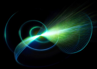 Naklejka premium Abstract background. luminous swirling. Elegant glowing circle. Sparking particle. 