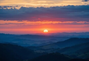 Obraz premium natural view with sunset
