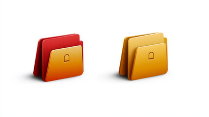 Computer folder icon in two colors for web design. Vector version is also available