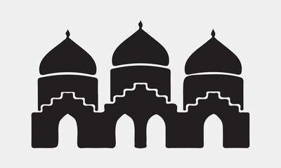 Mosque icons stock illustration