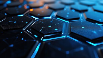 Abstract Hexagonal Network: Futuristic Technology Background