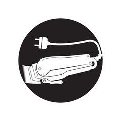 Electrical hair clipper vector icon illustration