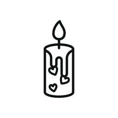 Valentine Candle Icon showcases an elegant and glowing style, ideal for highlighting cozy atmospheres, heartfelt gifts, or romantic ambiance