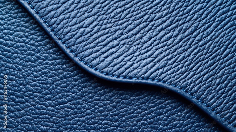 Poster macro shot of a textured blue leather surface. macro shot of blue object.