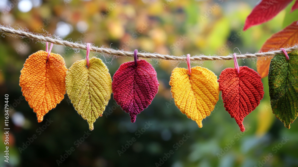 Poster autumnal leaves on colorful background for seasonal design. rasterized version also available in gal