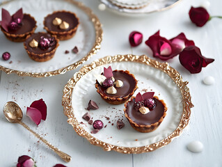  romantic chocolate ganache tartlets