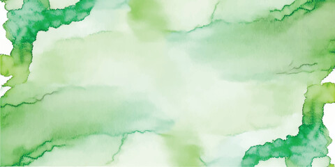Fototapeta premium Soft Abstract Watercolor Background with Green and Peach Tones