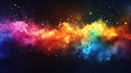 Fototapeta premium Color rainbow splash. Abstract background. Digital Illustration