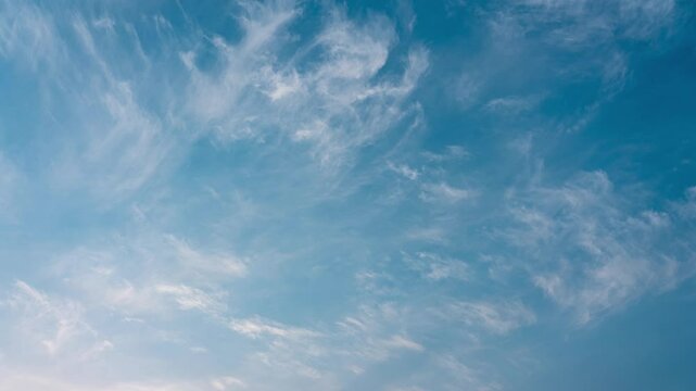 Natural aesthetic sky with moving clouds in a beautiful time lapse that captures changing weather patterns throughout the day