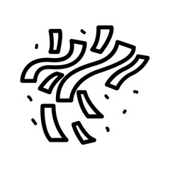 Obraz premium Vector black line icon for Confetti