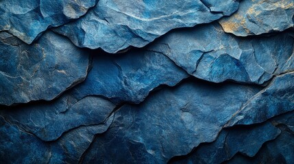 Abstract Blue Stone Texture Deep Blue Slate Rock Background