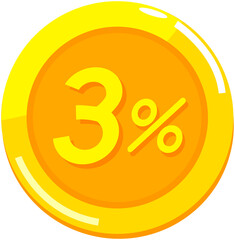 3% cashback icon