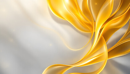 Golden Liquid Swirls: An Abstract Art Deco Design