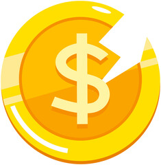 Bankruptcy Broken Coin icon
