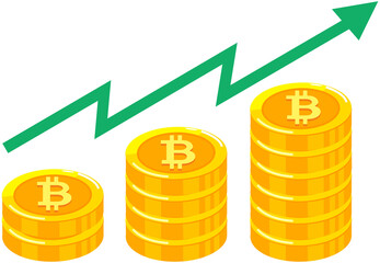 Bitcoin appreciation icon