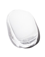smear cream gel texture on a white background