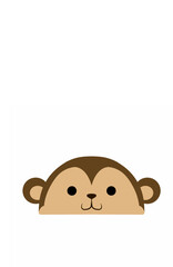 cute monkey vector, drawing cartoon bull face, drawing bull face easy and simple full color