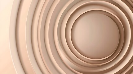 Fototapeta premium Abstract Beige Concentric Circles Design Background
