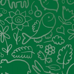 green abstract seamless pattern background fabric fashion design print wrapping paper digital illustration art texture textile wallpaper colorful apparel image 