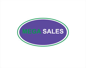Mega Sale, Modern  button Vector Illustration of a purple Pedestal Platform Showcase Scene for Business Promotion, Flyer Template, Offers and Sales. Abstract geometry design background