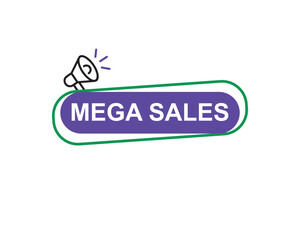 Mega Sale, Modern  button Vector Illustration of a purple Pedestal Platform Showcase Scene for Business Promotion, Flyer Template, Offers and Sales. Abstract geometry design background