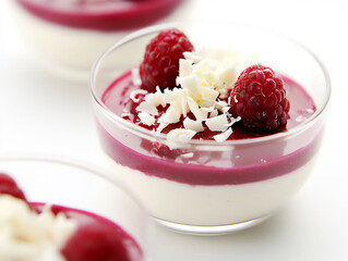  romantic raspberry mousse with white chocolate