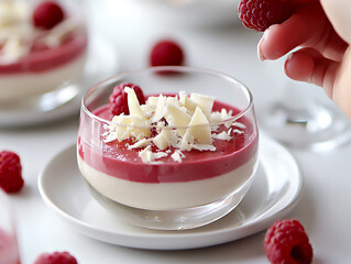  romantic raspberry mousse with white chocolate